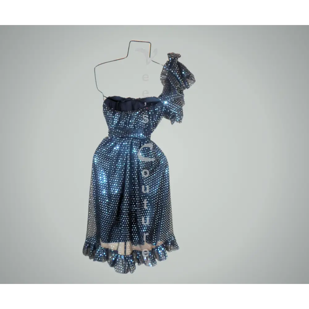 Free Flow Shimmer -Black Dress